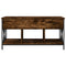 vidaXL Coffee Table Smoked Oak 100x55x50 cm Engineered Wood and Metal