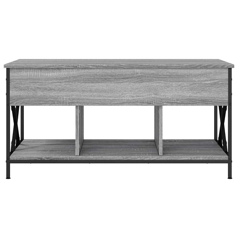 vidaXL Coffee Table Grey Sonoma 100x55x50 cm Engineered Wood and Metal