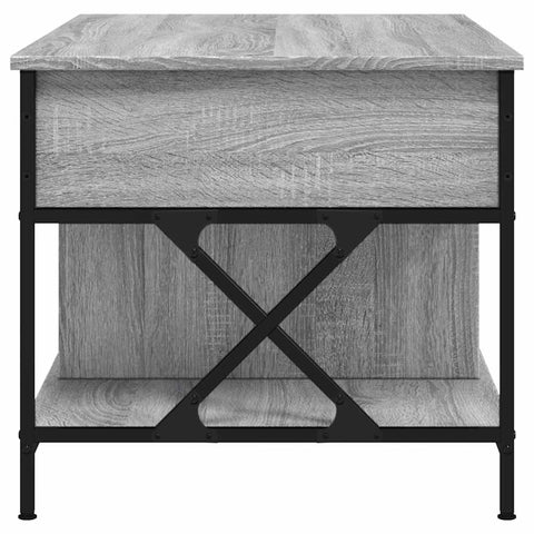 vidaXL Coffee Table Grey Sonoma 100x55x50 cm Engineered Wood and Metal