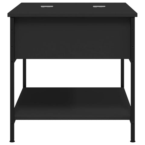 vidaXL Coffee Table Black 70x50x50 cm Engineered Wood and Metal