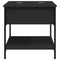 vidaXL Coffee Table Black 70x50x50 cm Engineered Wood and Metal