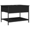 vidaXL Coffee Table Black 70x50x50 cm Engineered Wood and Metal