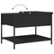 vidaXL Coffee Table Black 70x50x50 cm Engineered Wood and Metal