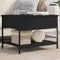 vidaXL Coffee Table Black 70x50x50 cm Engineered Wood and Metal