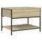 vidaXL Coffee Table Sonoma Oak 70x50x50 cm Engineered Wood and Metal