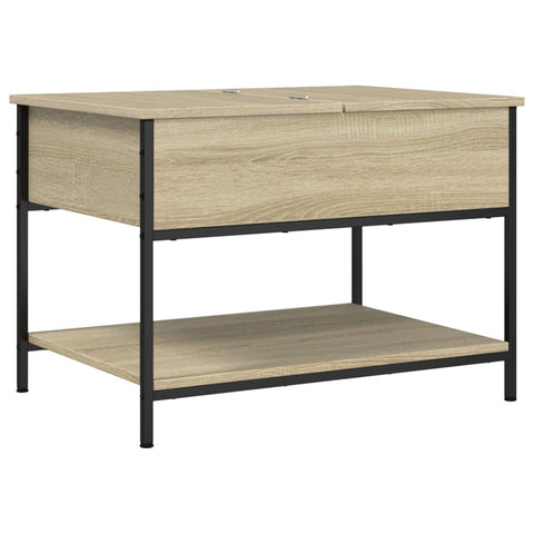 vidaXL Coffee Table Sonoma Oak 70x50x50 cm Engineered Wood and Metal