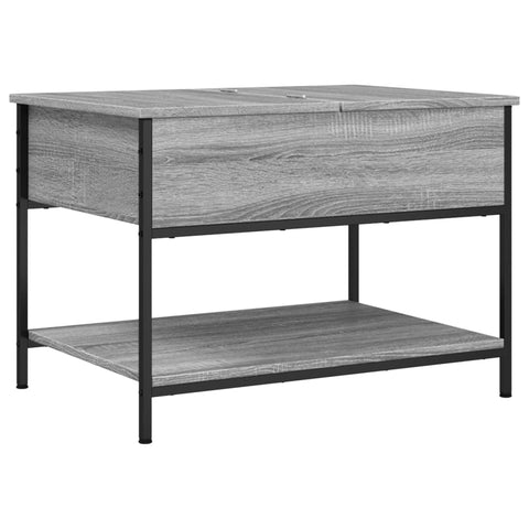 vidaXL Coffee Table Grey Sonoma 70x50x50 cm Engineered Wood and Metal