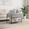 vidaXL Coffee Table Grey Sonoma 70x50x50 cm Engineered Wood and Metal