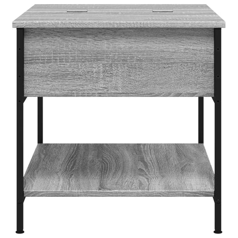vidaXL Coffee Table Grey Sonoma 70x50x50 cm Engineered Wood and Metal