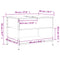 vidaXL Coffee Table Grey Sonoma 70x50x50 cm Engineered Wood and Metal
