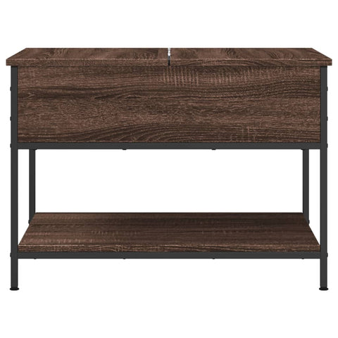 vidaXL Coffee Table Brown Oak 70x50x50 cm Engineered Wood and Metal