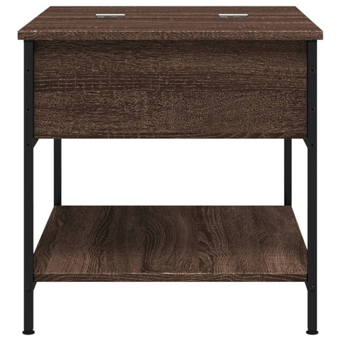 vidaXL Coffee Table Brown Oak 70x50x50 cm Engineered Wood and Metal