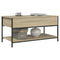 vidaXL Coffee Table Sonoma Oak 100x50x50 cm Engineered Wood and Metal