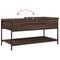 vidaXL Coffee Table Brown Oak 100x50x50 cm Engineered Wood and Metal