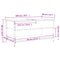 vidaXL Coffee Table Brown Oak 100x50x50 cm Engineered Wood and Metal