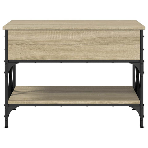 vidaXL Coffee Table Sonoma Oak 70x50x50 cm Engineered Wood and Metal