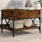 vidaXL Coffee Table Smoked Oak 70x50x50 cm Engineered Wood and Metal