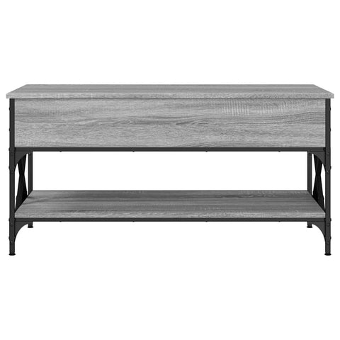 vidaXL Coffee Table Grey Sonoma 100x50x50 cm Engineered Wood and Metal