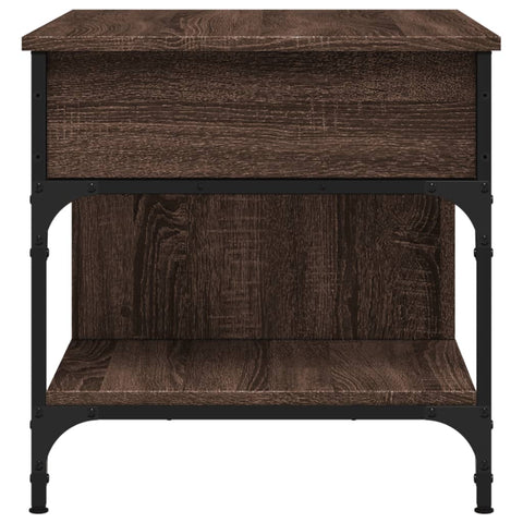 vidaXL Coffee Table Brown Oak 70x50x50 cm Engineered Wood and Metal