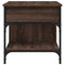 vidaXL Coffee Table Brown Oak 70x50x50 cm Engineered Wood and Metal