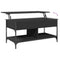 vidaXL Coffee Table Black 100x50x50 cm Engineered Wood and Metal