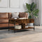 vidaXL Coffee Table Smoked Oak 100x50x50 cm Engineered Wood and Metal