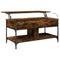 vidaXL Coffee Table Smoked Oak 100x50x50 cm Engineered Wood and Metal