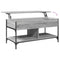 vidaXL Coffee Table Grey Sonoma 100x50x50 cm Engineered Wood and Metal