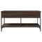 vidaXL Coffee Table Brown Oak 100x50x50 cm Engineered Wood and Metal