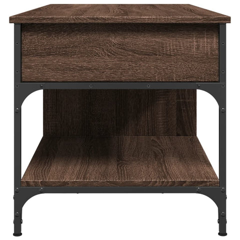 vidaXL Coffee Table Brown Oak 100x50x50 cm Engineered Wood and Metal