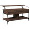 vidaXL Coffee Table Brown Oak 100x50x50 cm Engineered Wood and Metal