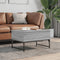 vidaXL Coffee Table Grey Sonoma 70x50x40 cm Engineered Wood and Metal