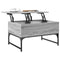 vidaXL Coffee Table Grey Sonoma 70x50x40 cm Engineered Wood and Metal