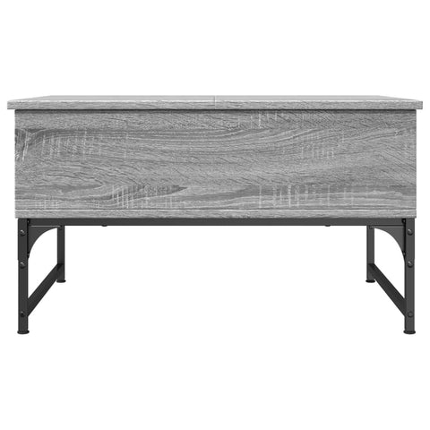 vidaXL Coffee Table Grey Sonoma 70x50x40 cm Engineered Wood and Metal