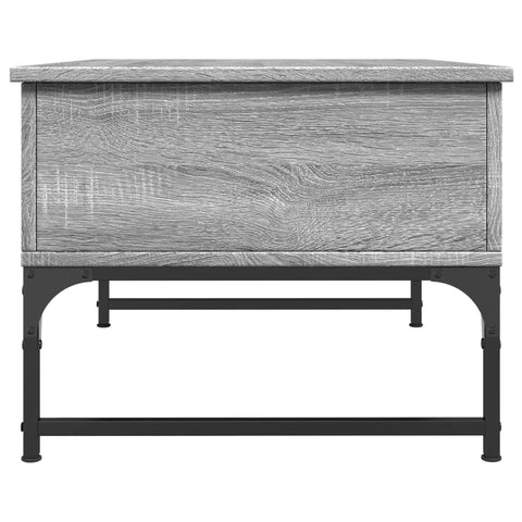 vidaXL Coffee Table Grey Sonoma 70x50x40 cm Engineered Wood and Metal