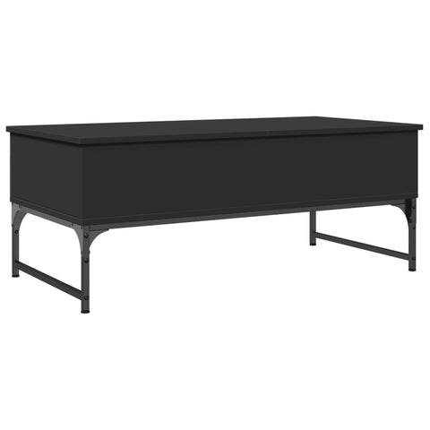 vidaXL Coffee Table Black 100x50x40 cm Engineered Wood and Metal