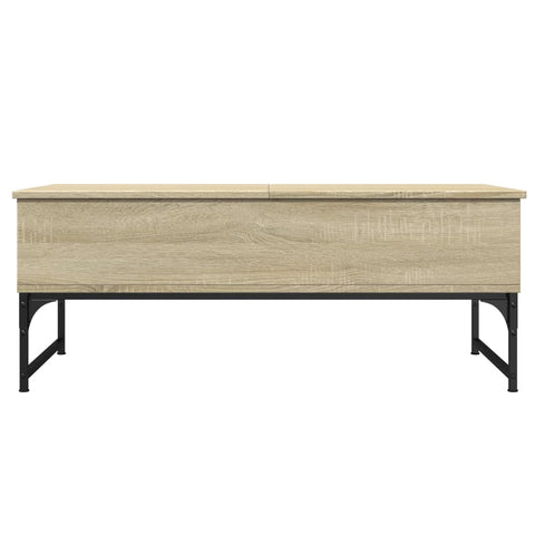 vidaXL Coffee Table Sonoma Oak 100x50x40 cm Engineered Wood and Metal