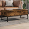 vidaXL Coffee Table Smoked Oak 100x50x40 cm Engineered Wood and Metal