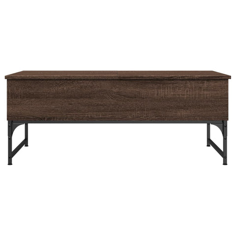 vidaXL Coffee Table Brown Oak 100x50x40 cm Engineered Wood and Metal