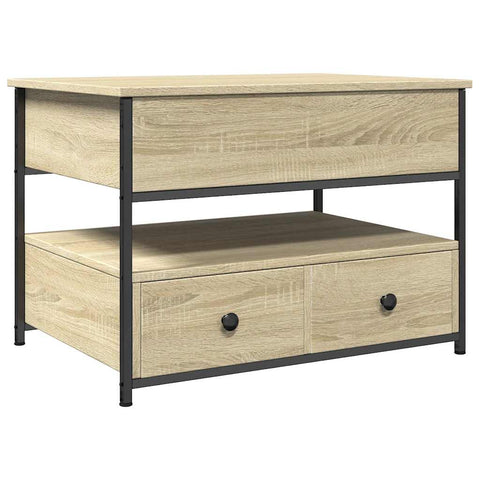 vidaXL Coffee Table Sonoma Oak 70x50x50 cm Engineered Wood and Metal