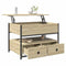 vidaXL Coffee Table Sonoma Oak 70x50x50 cm Engineered Wood and Metal