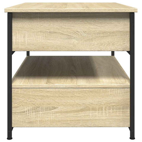 vidaXL Coffee Table Sonoma Oak 70x50x50 cm Engineered Wood and Metal