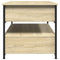 vidaXL Coffee Table Sonoma Oak 70x50x50 cm Engineered Wood and Metal