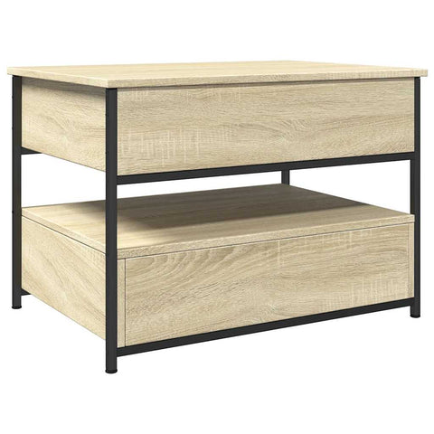 vidaXL Coffee Table Sonoma Oak 70x50x50 cm Engineered Wood and Metal