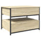 vidaXL Coffee Table Sonoma Oak 70x50x50 cm Engineered Wood and Metal