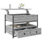 vidaXL Coffee Table Grey Sonoma 70x50x50 cm Engineered Wood and Metal