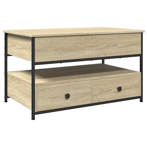 vidaXL Coffee Table Sonoma Oak 85x50x50 cm Engineered Wood and Metal