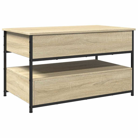 vidaXL Coffee Table Sonoma Oak 85x50x50 cm Engineered Wood and Metal