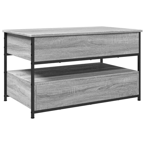 vidaXL Coffee Table Grey Sonoma 85x50x50 cm Engineered Wood and Metal