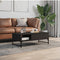 vidaXL Coffee Table Black 100x50x35 cm Engineered Wood and Metal